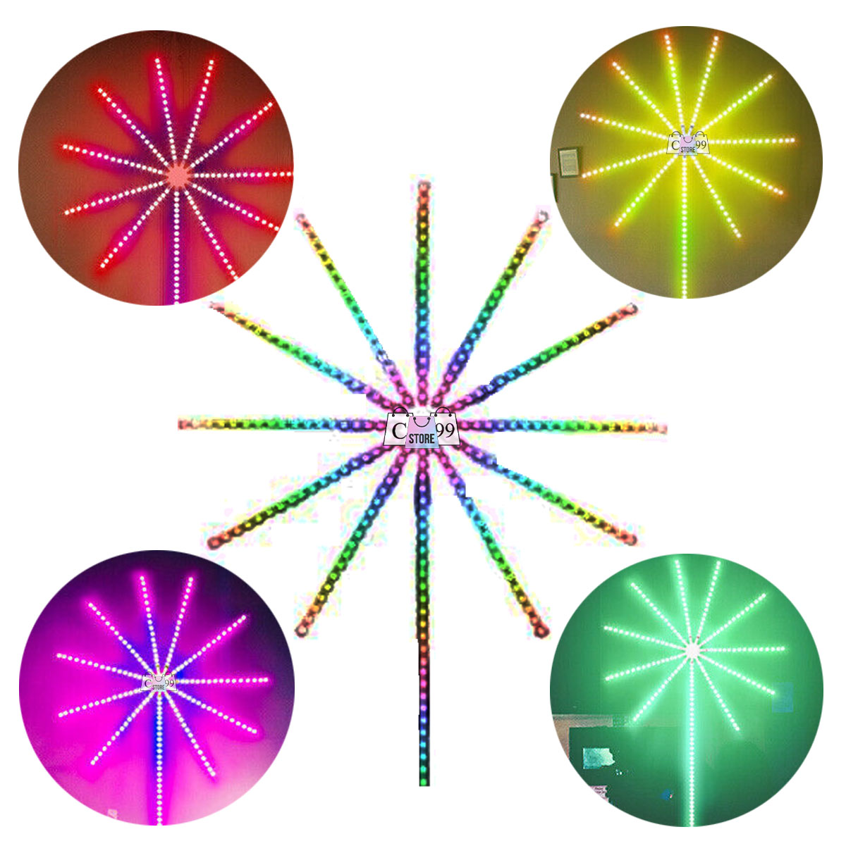 Miniatura 4 de Cinta RGB Fuego Artificial Con Control